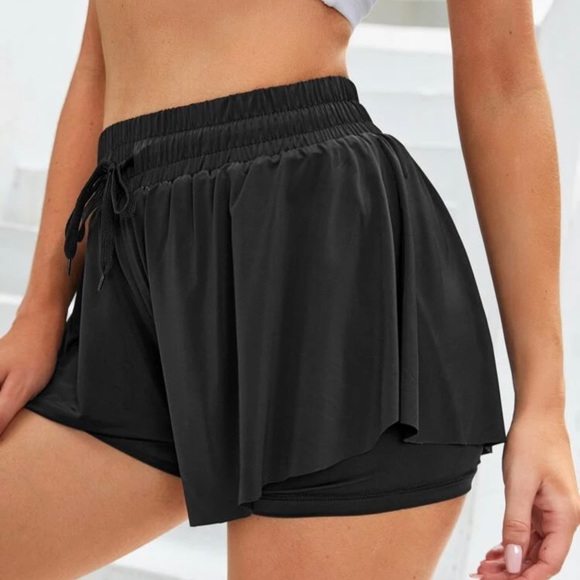 Black Shein Running Shorts - Picture 2 of 2